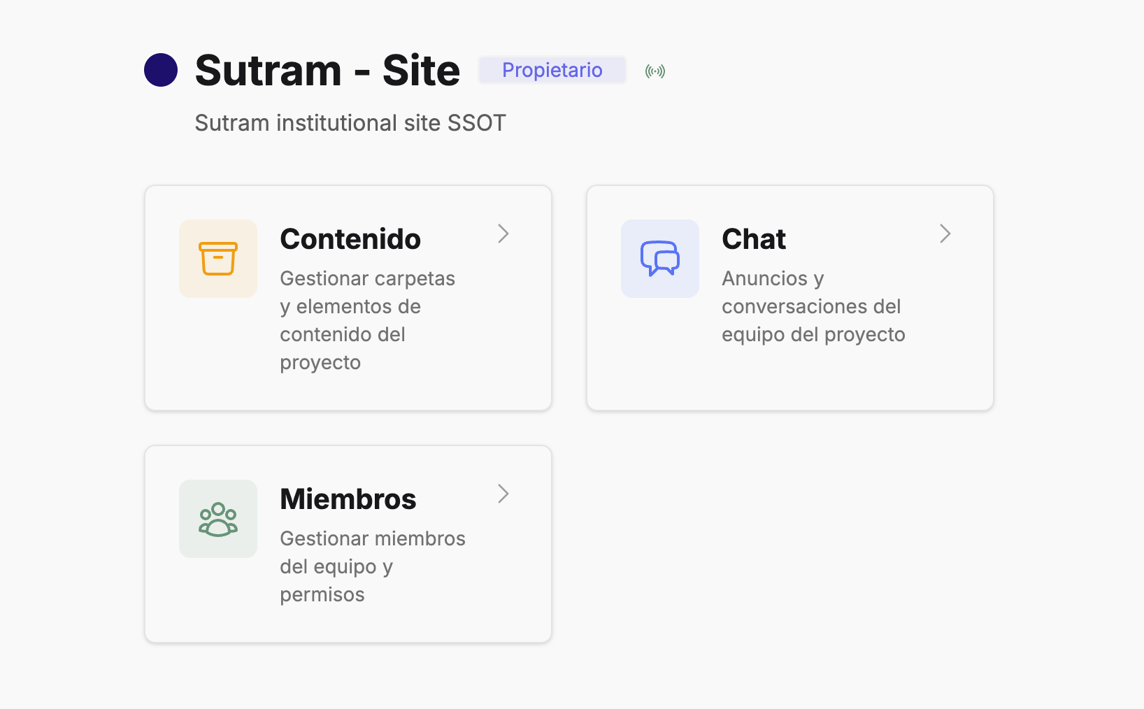 Todo sobre tu proyecto en un solo lugar.
