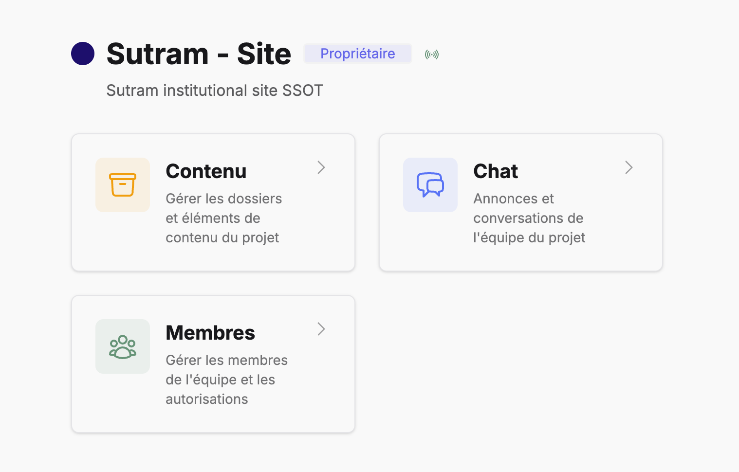 Tout sur votre projet en un seul endroit.